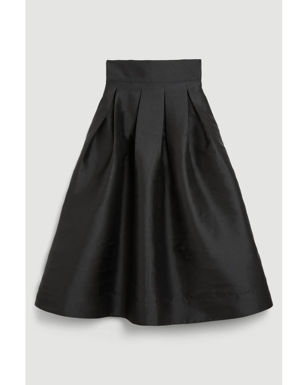 Karen Millen Black Forever Twill Woven Prom Maxi Skirt