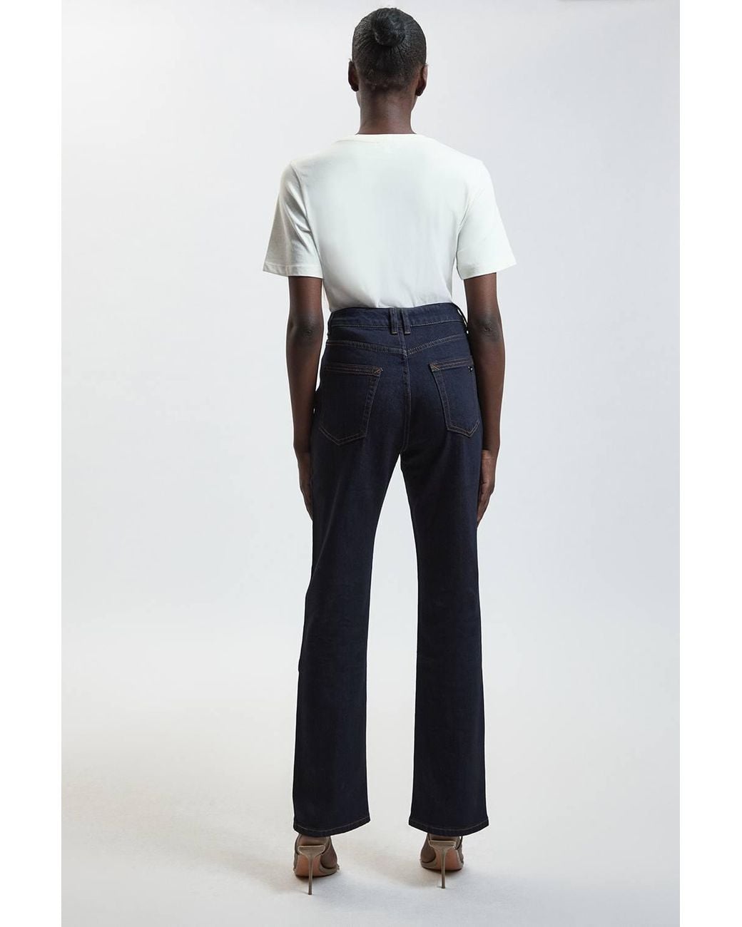 Karen Millen Blue Denim Slim Straight Leg Jeans