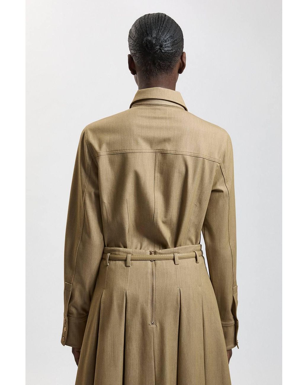 Karen Millen Natural Tailored Tie Neck Shirt
