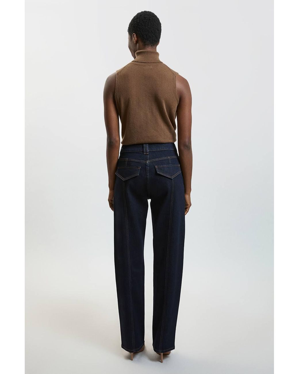 Karen Millen Blue Denim Straight Leg Jeans