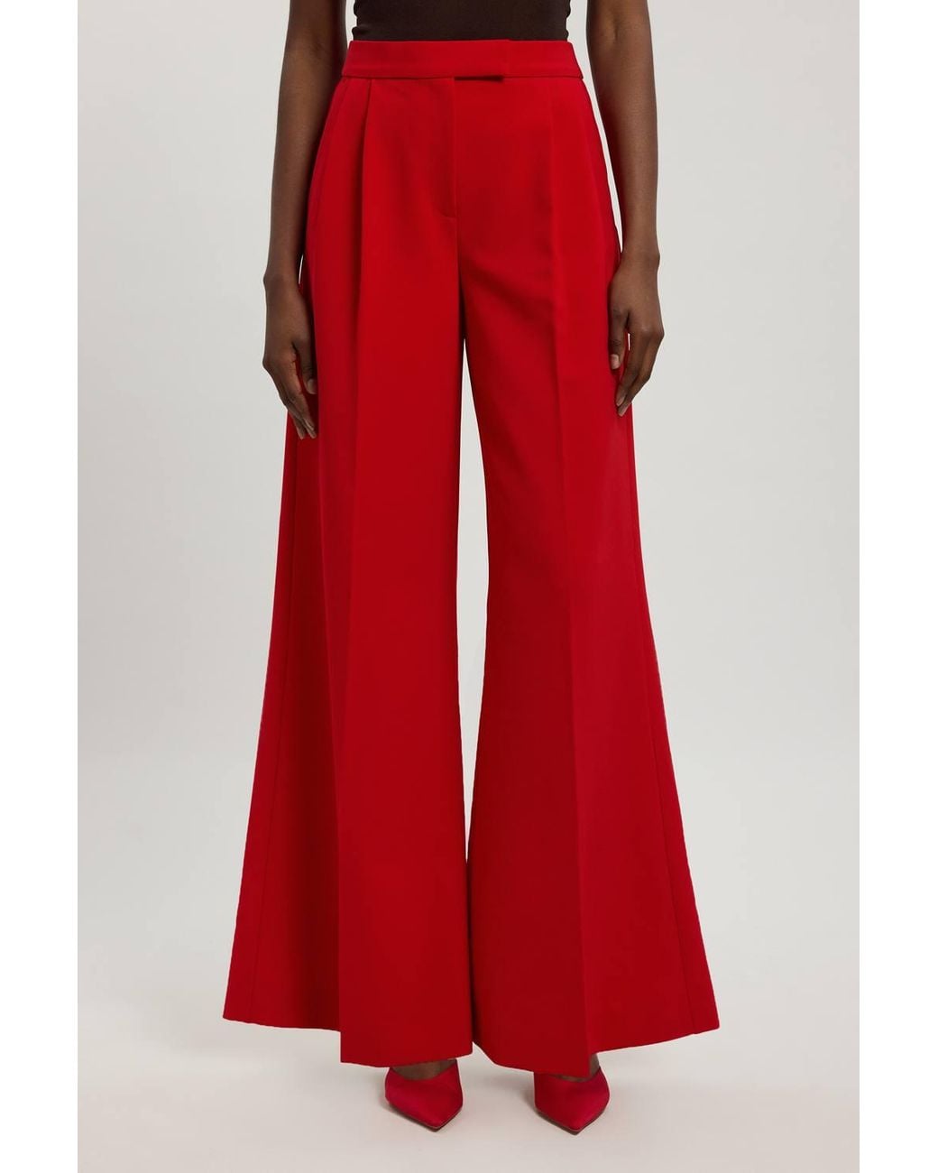 Karen Millen Compact Viscose Tailored Wide Leg Trouser
