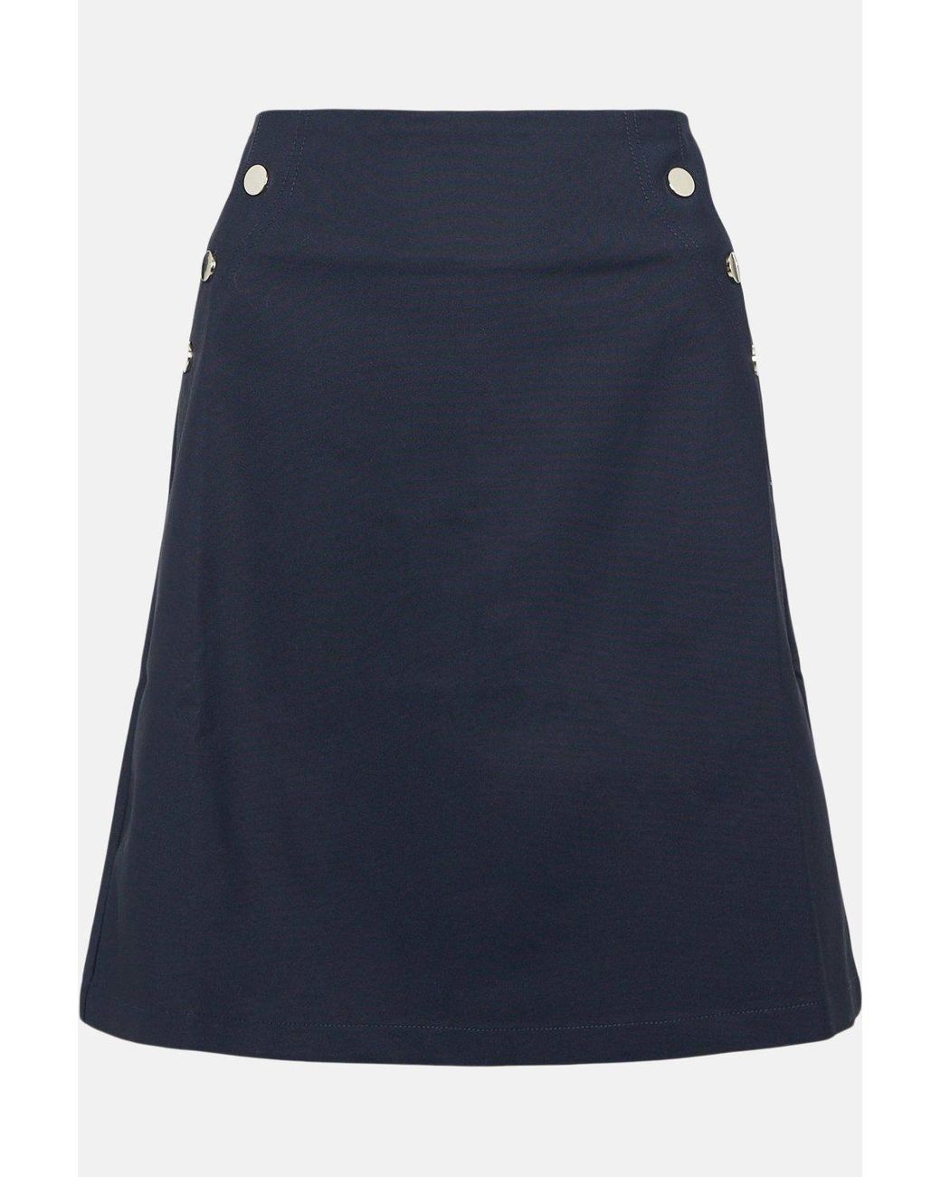Karen Millen Blue Petite Essential Techno Woven Skirt