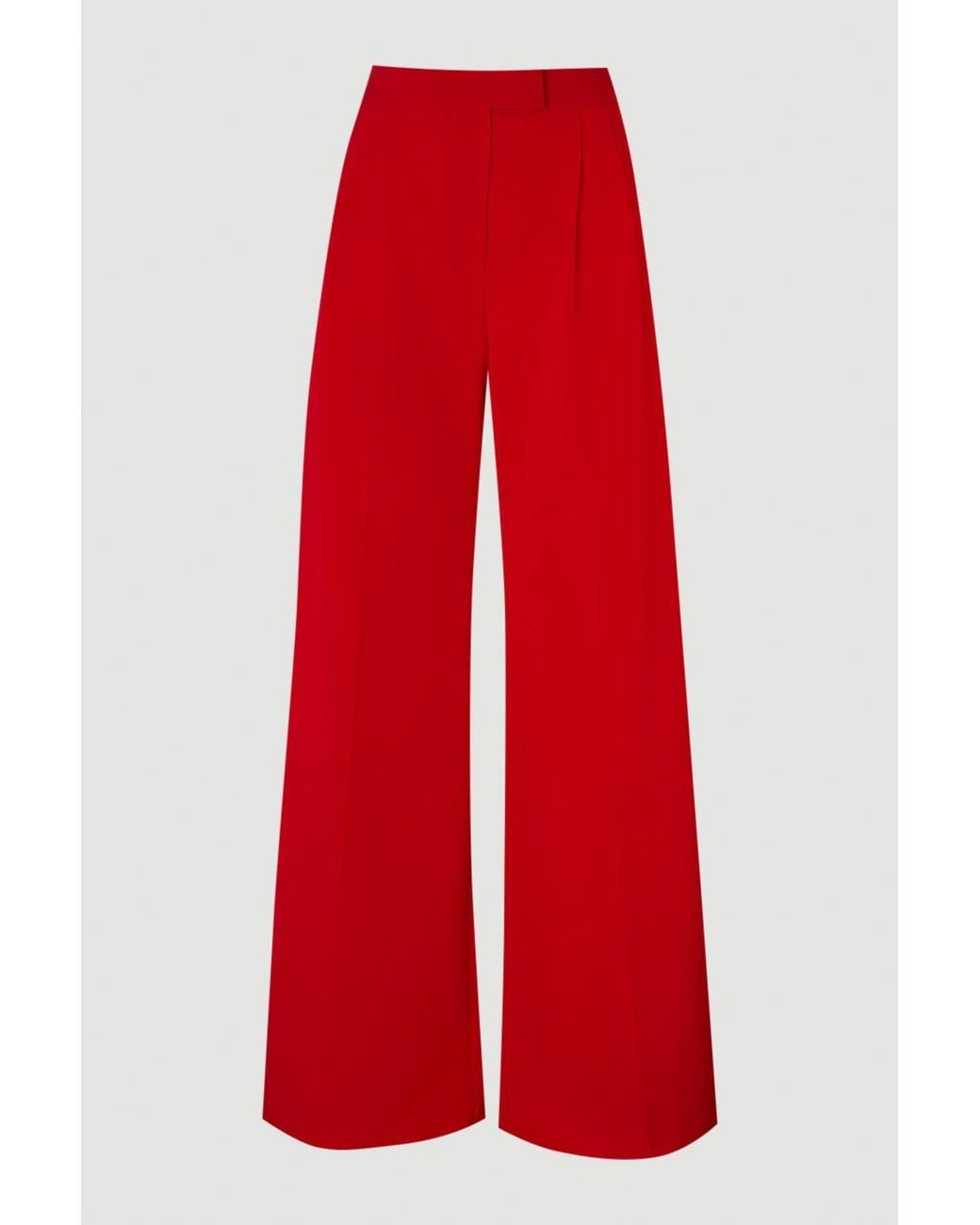 Karen Millen Compact Viscose Tailored Wide Leg Trouser