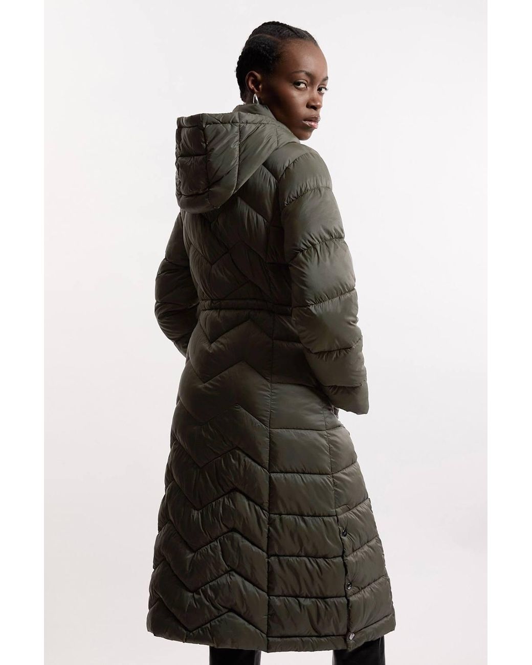 Karen Millen Black Lightweight Knee Length Packable Coat
