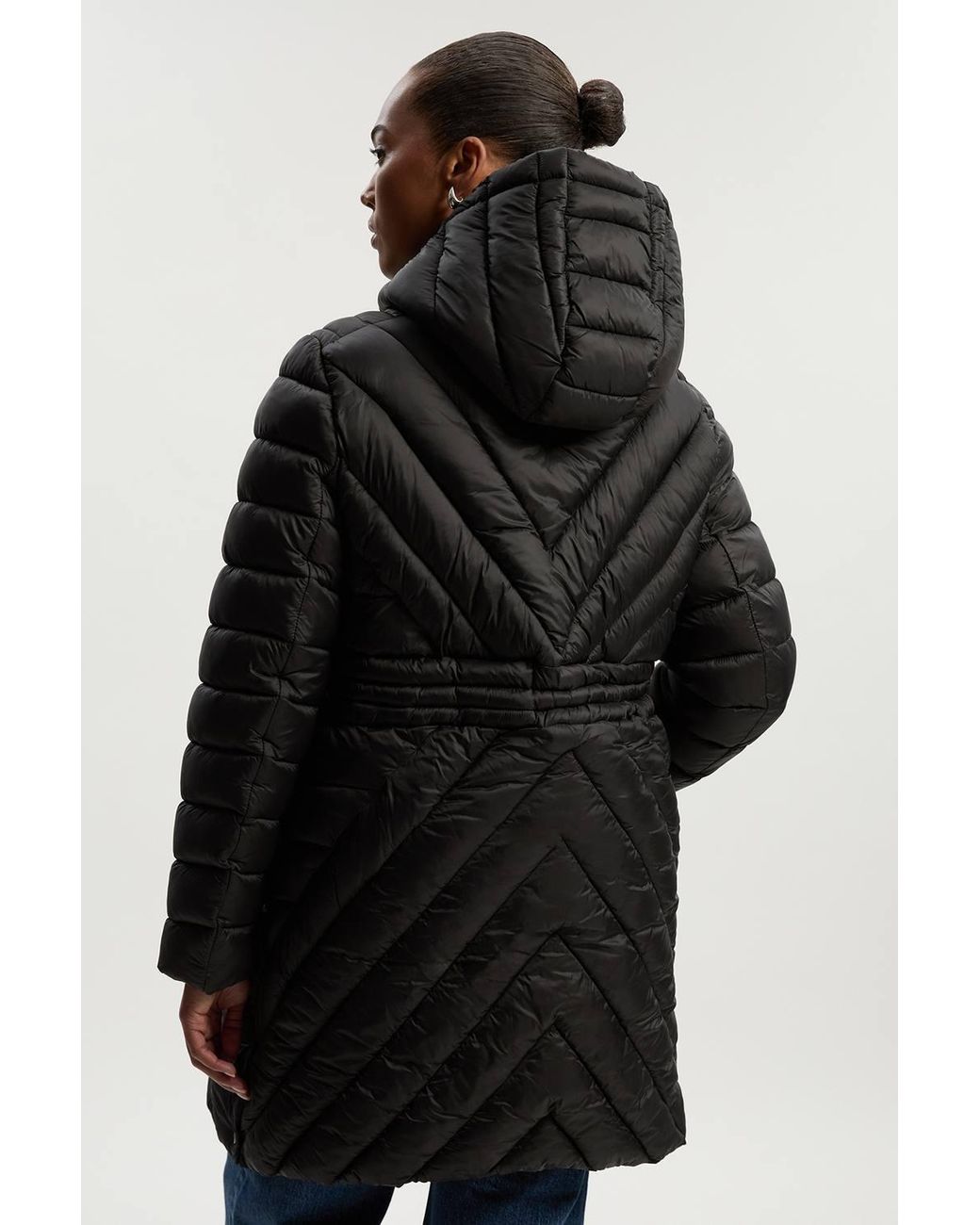 Karen Millen Black Plus Size Lightweight Packable Coat