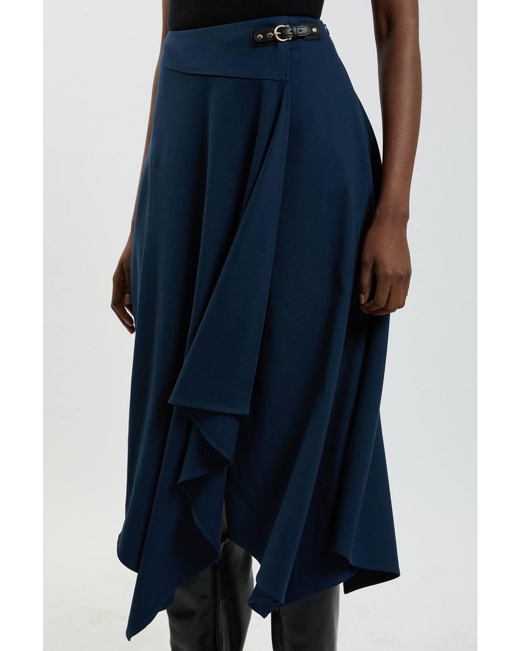 Karen Millen Blue Tailored Skirt