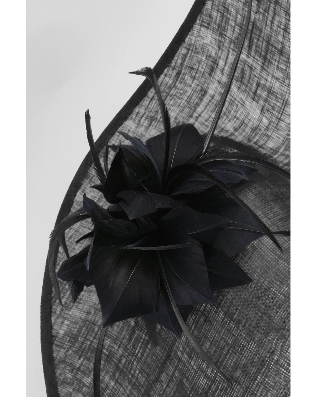 Karen Millen Black Feather & Quill Disc Fascinator