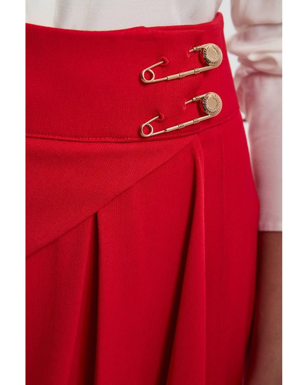 Karen Millen Petite Tailored Wrap Trim Maxi Skirt