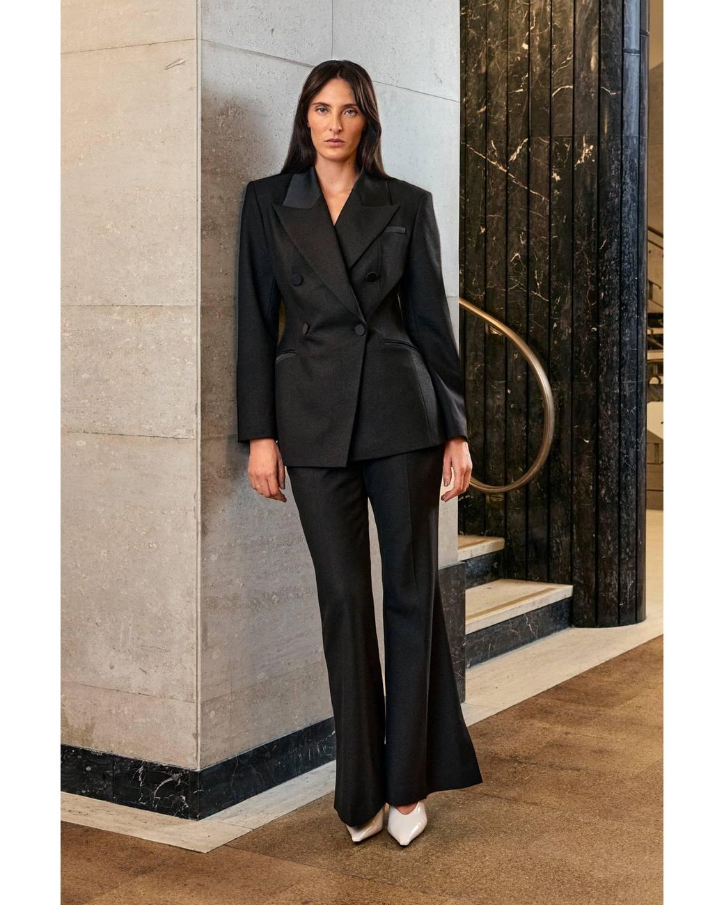 Karen Millen Black Harper's Bazaar Tailored Kickflare Trouser