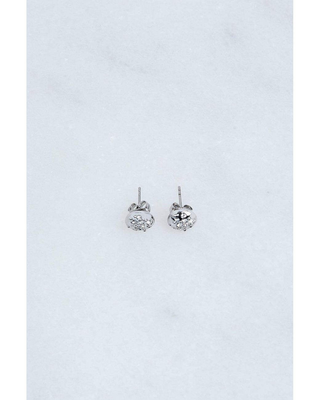 Karen Millen Blue Hand Set European Crystal Sprinkle Stud Earrings