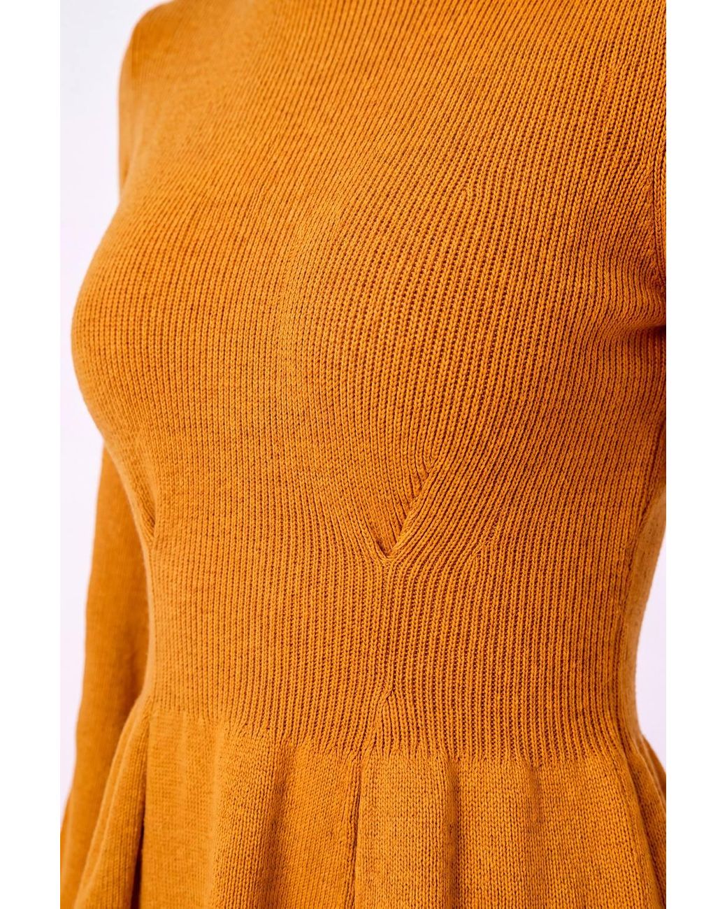 Karen Millen Blue Knitted Peplum Turtleneck Top