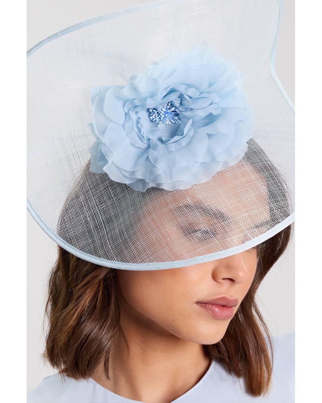 Karen Millen Blue Flower Trim Headband Fascinator