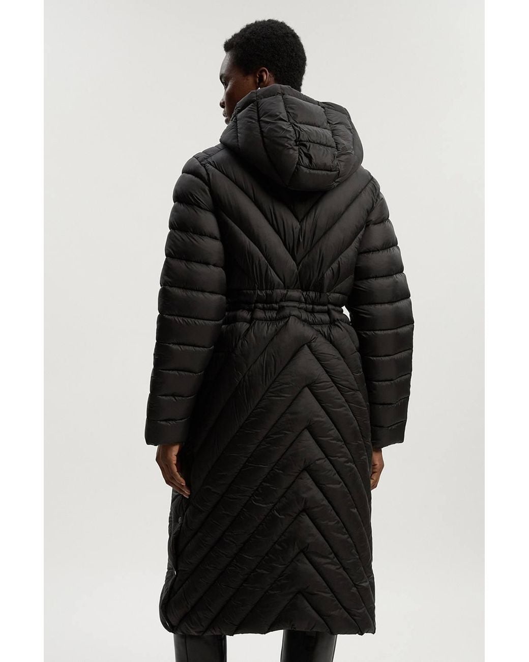 Karen Millen Black Lightweight Knee Length Packable Coat