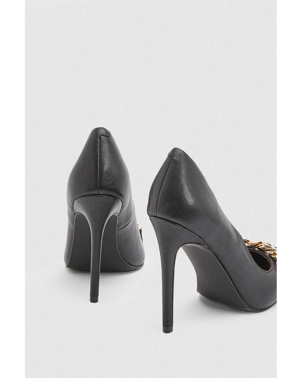 Karen Millen White Leather Stiletto Pointed Toe Heeled Shoe