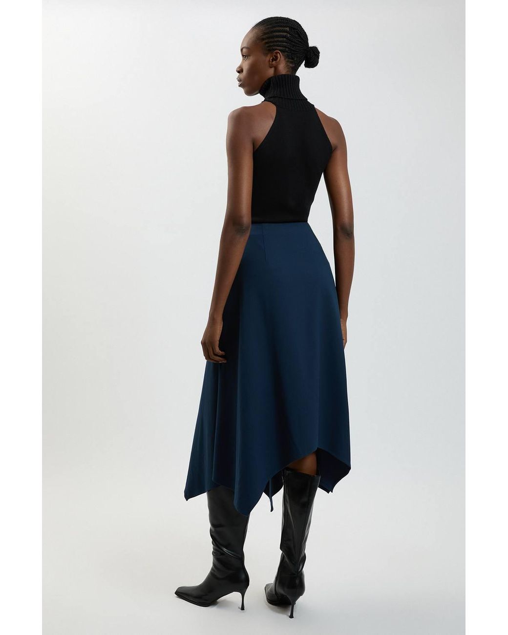 Karen Millen Blue Tailored Skirt