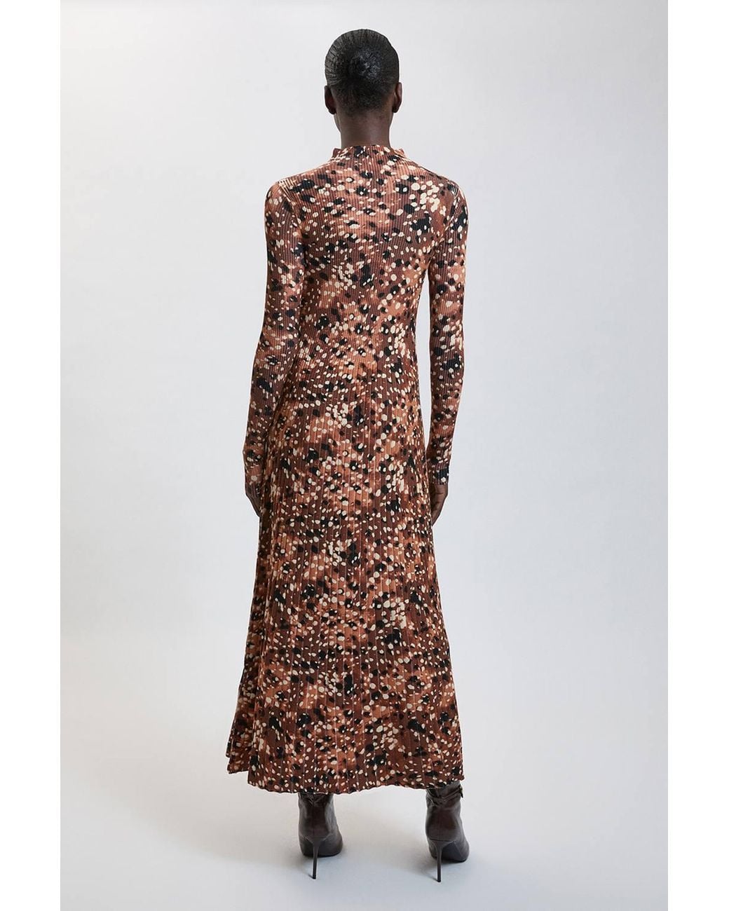 Karen Millen Multicolor Geo Jacquard Knit Maxi Dress