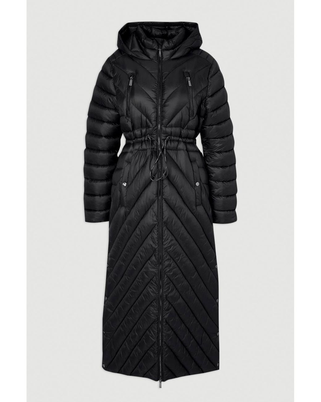 Karen Millen Black Lightweight Packable Maxi Coat