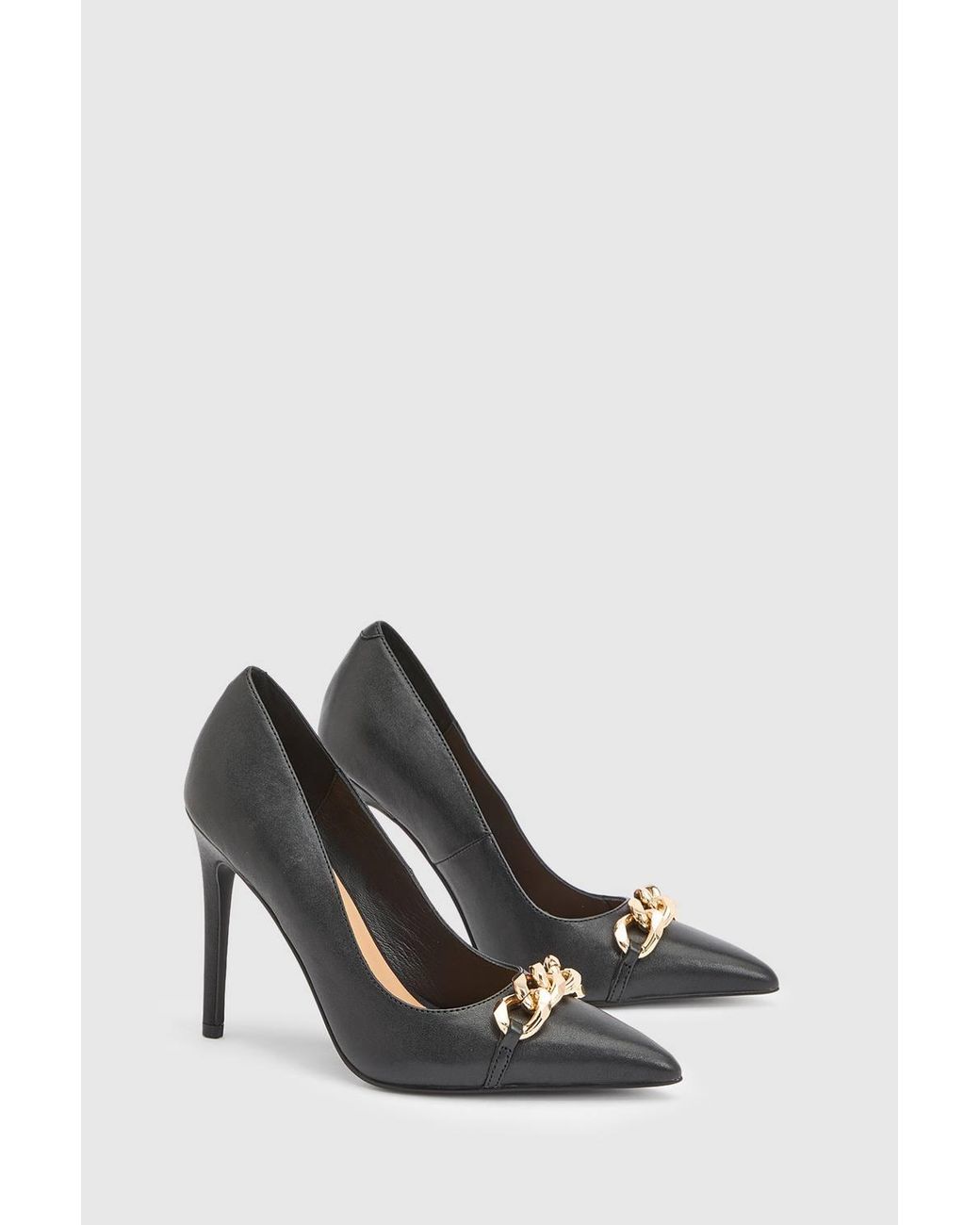 Karen Millen White Leather Stiletto Pointed Toe Heeled Shoe