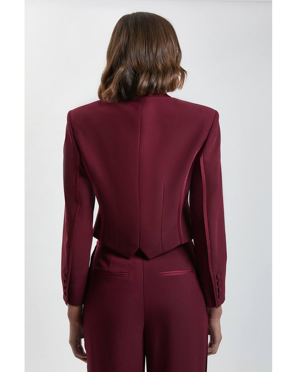 Karen Millen Satin Back Crepe Tailored Jacket