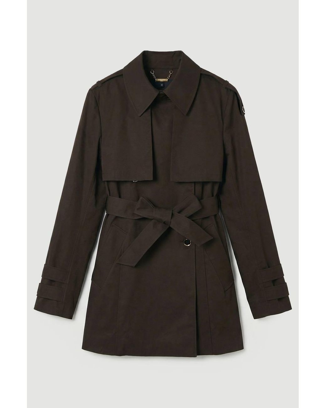 Karen Millen Black Short Trench Coat