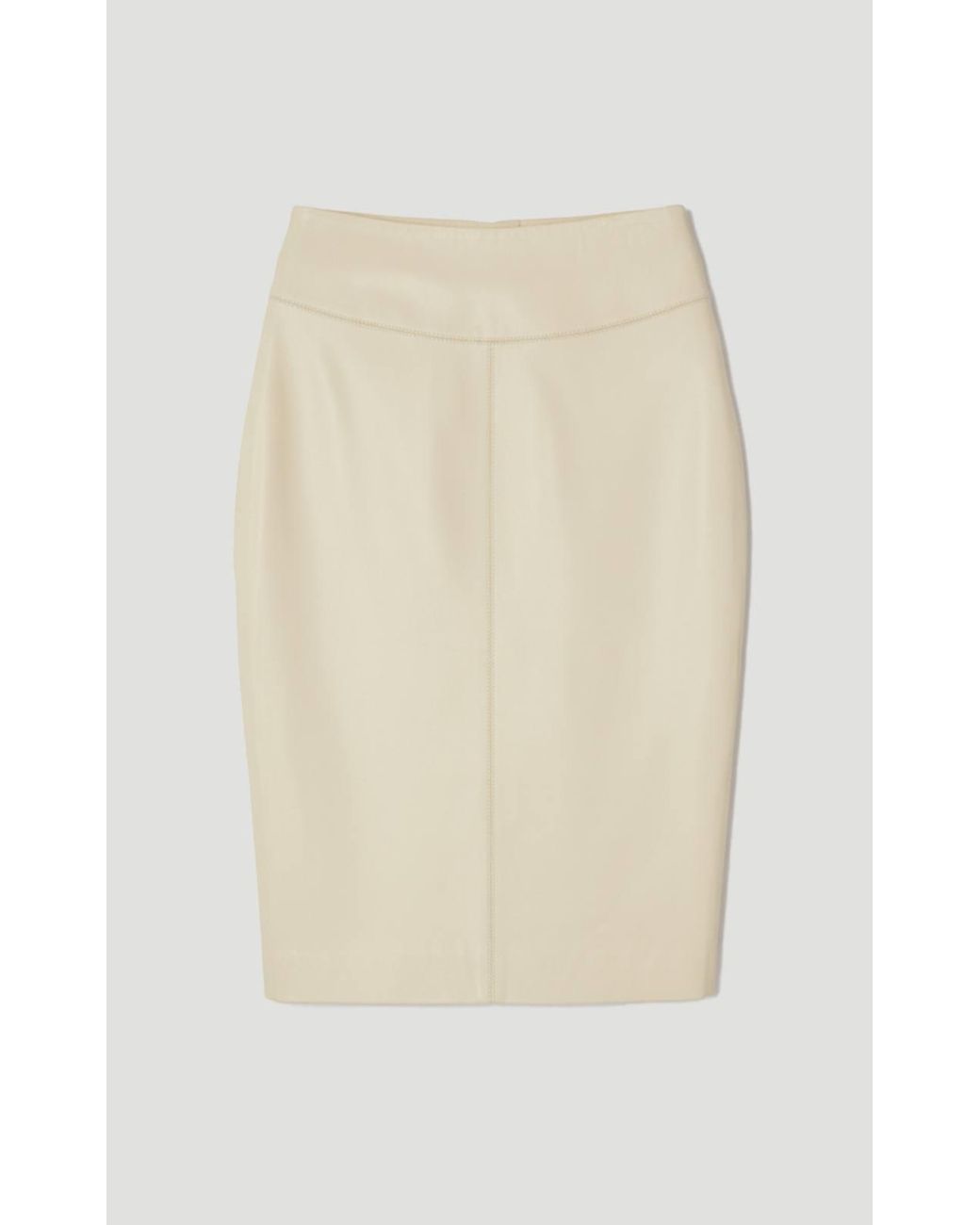 Karen Millen Natural Forever Leather Signature Pencil Skirt