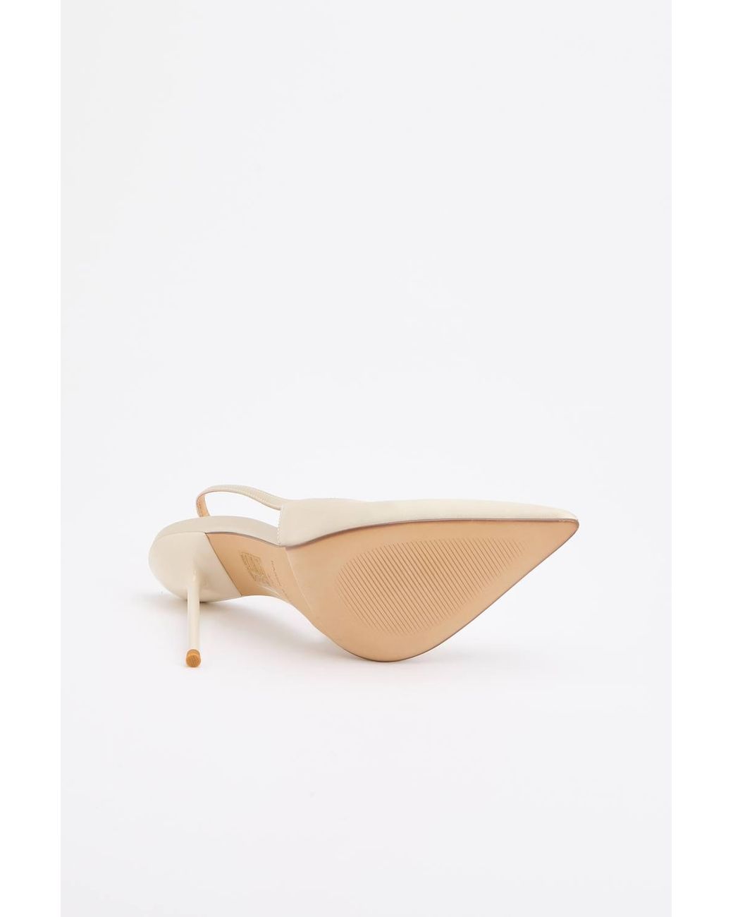 Karen Millen White Satin Slingback Heeled Shoe