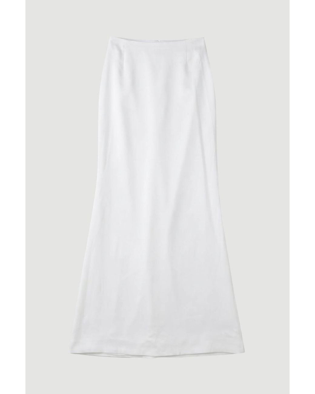 Karen Millen Gray Satin Viscose Tailored Fishtail Midi Skirt