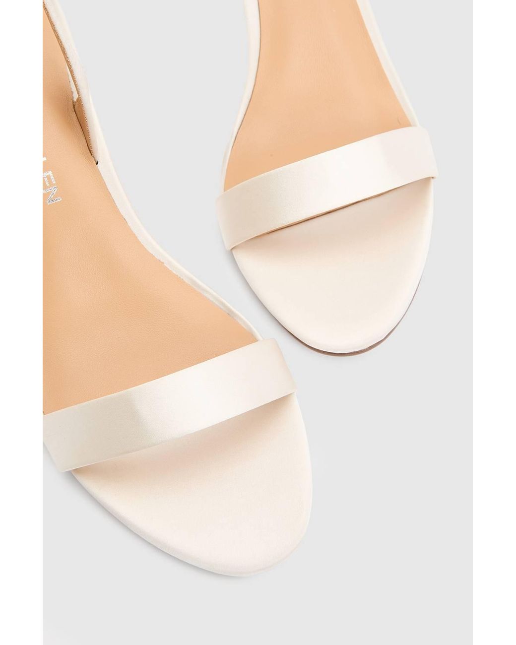 Karen Millen White Satin Heeled Sandal