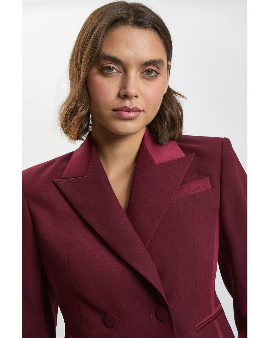 Karen Millen Satin Back Crepe Tailored Jacket