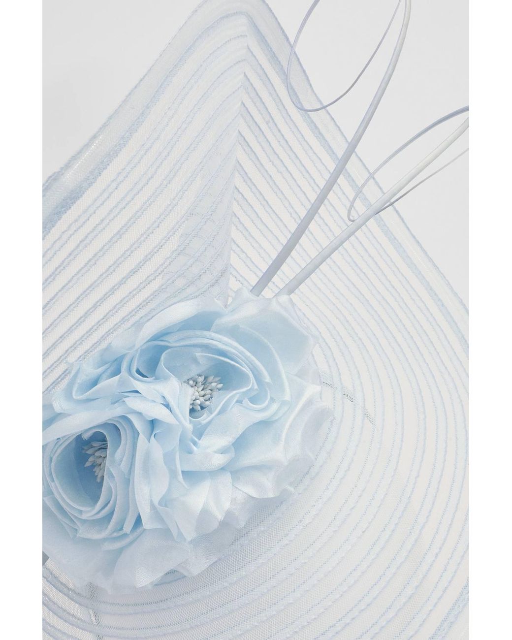 Karen Millen Blue Asymmetric Disk Flower Detailed Fascinator
