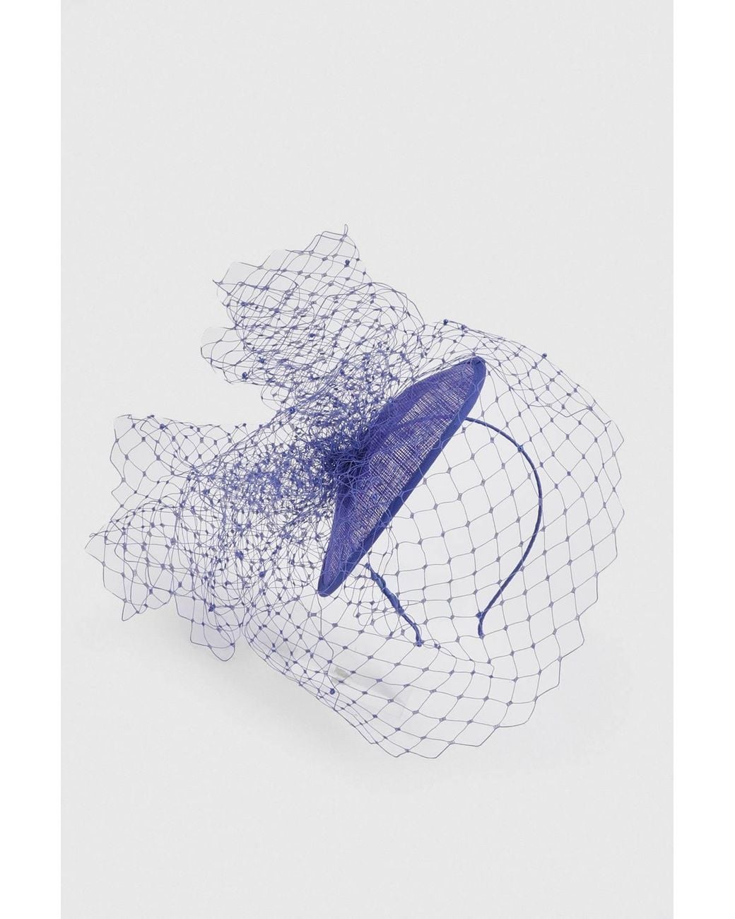 Karen Millen Blue Net Headband Fascinator