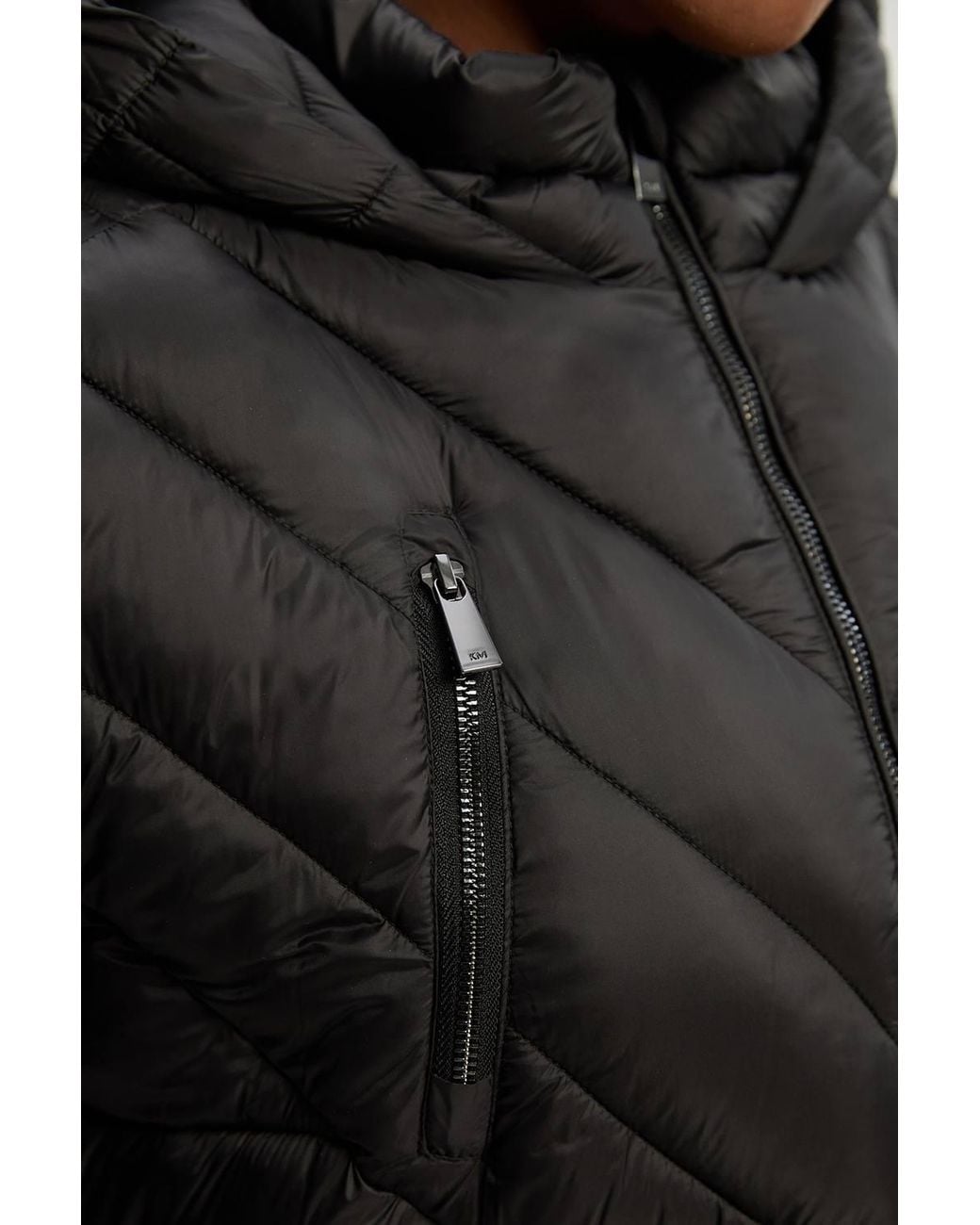 Karen Millen Black Plus Size Lightweight Packable Coat