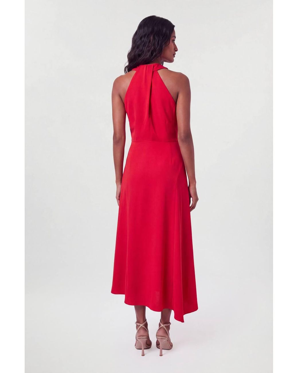 Karen Millen Soft Tailored Drape Midi Dress