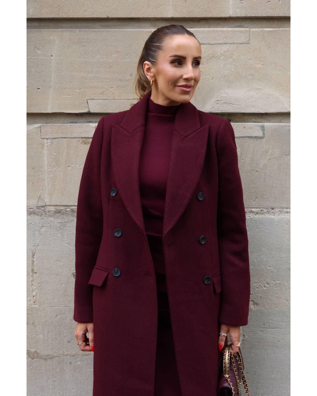 Karen Millen Forever Wool Double Breasted Tailored Midi Coat