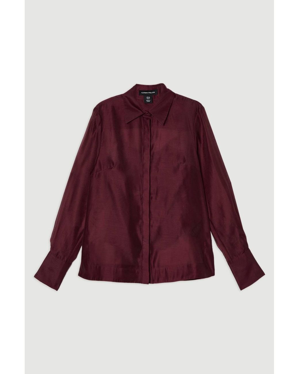 Karen Millen Purple Organdie Woven Shirt