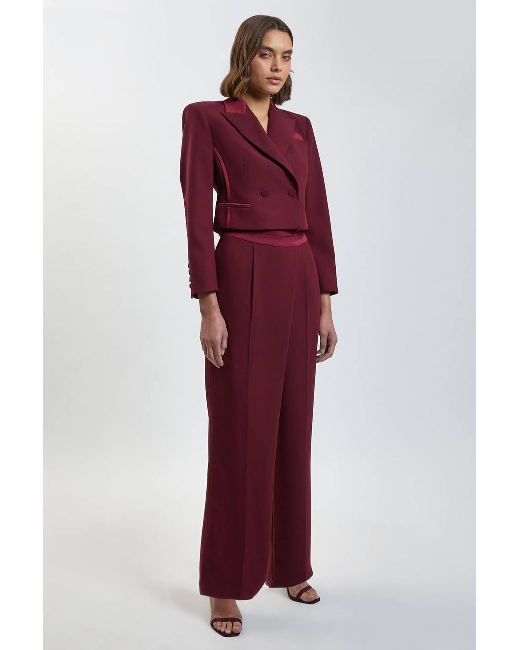 Karen Millen Satin Back Crepe Tailored Jacket