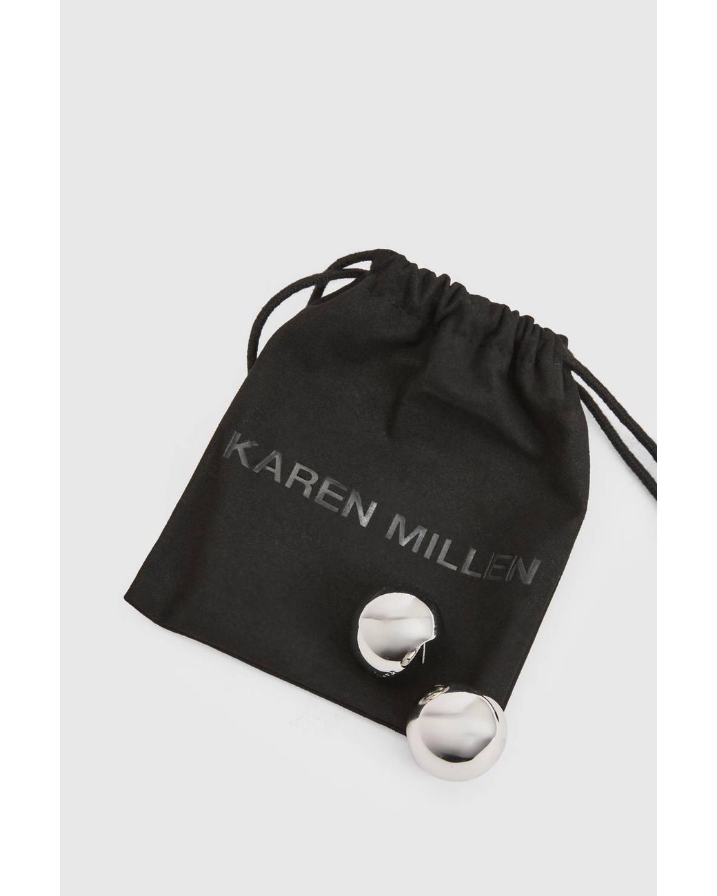 Karen Millen Metallic Statement Sphere Stud Earrings