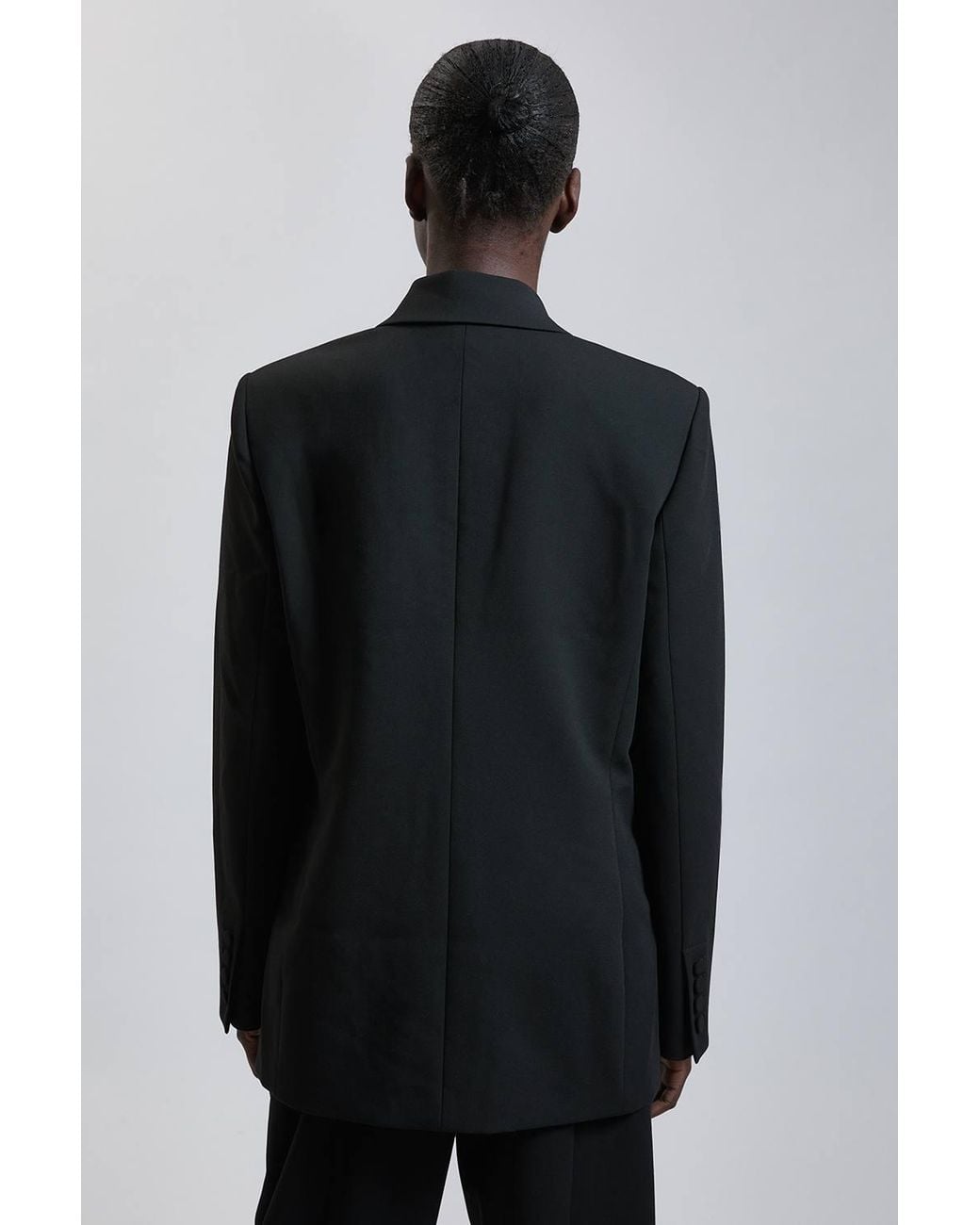 Karen Millen Gray Compact Stretch Oversized Blazer