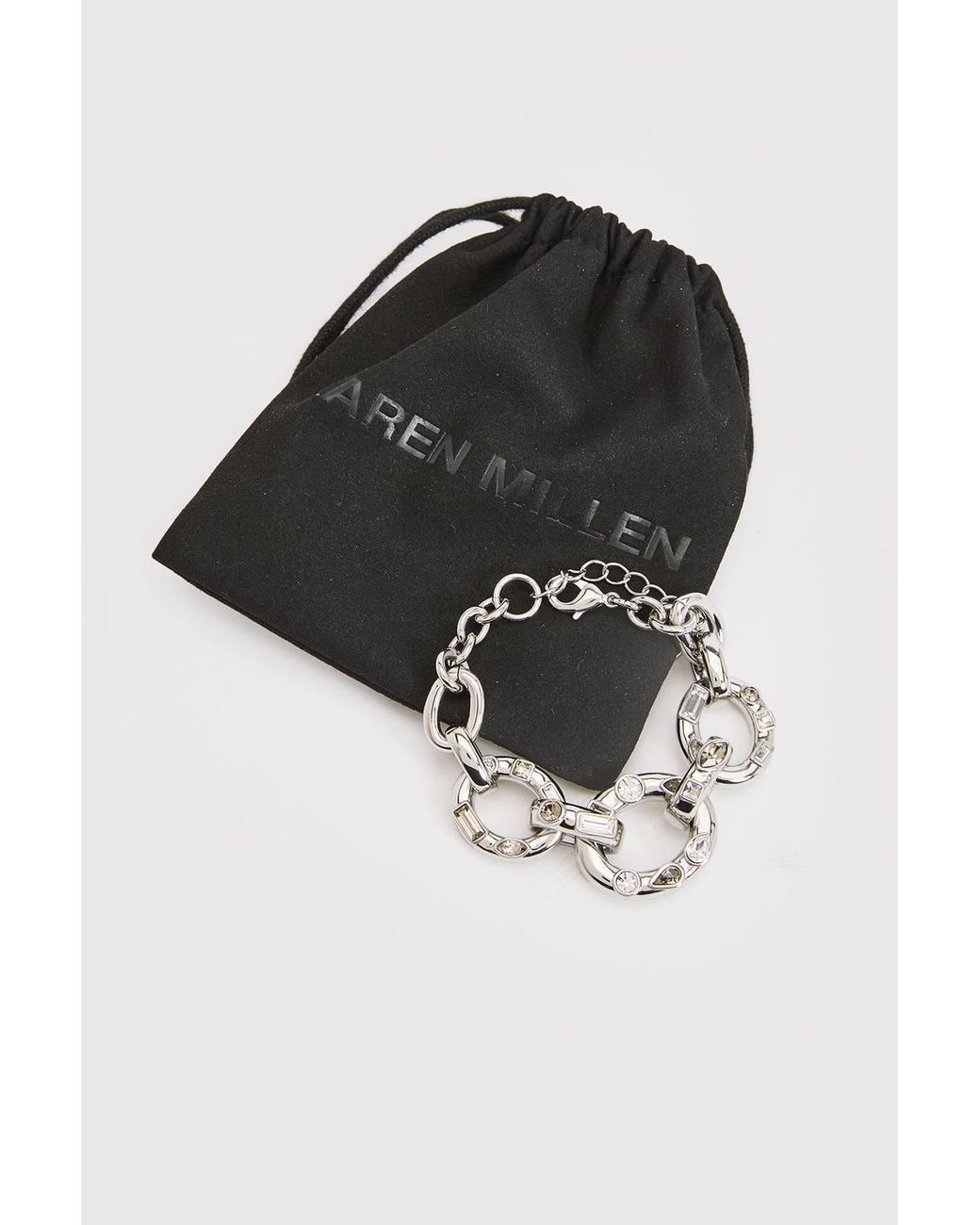 Karen Millen Brown Crystal Chain Statement Bracelet