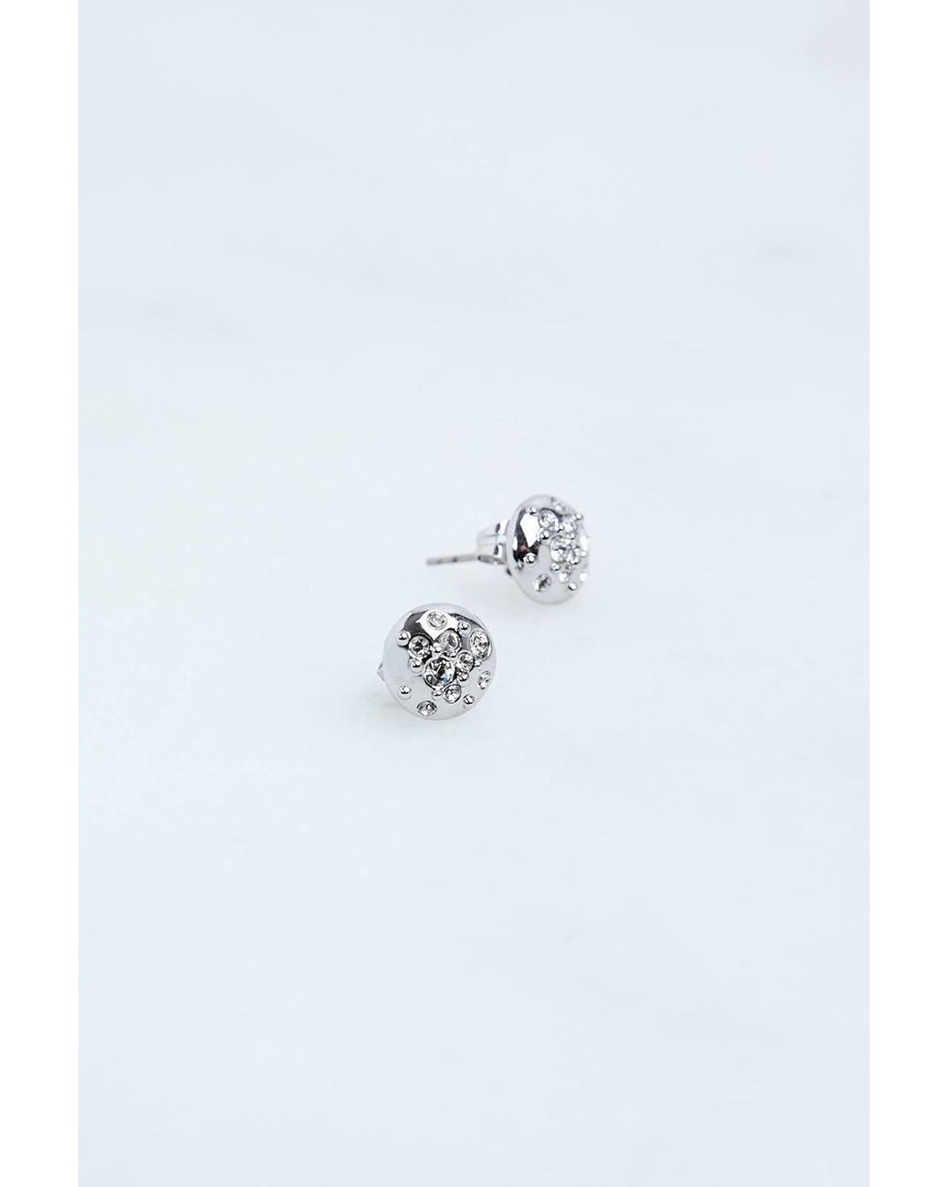 Karen Millen Blue Hand Set European Crystal Sprinkle Stud Earrings
