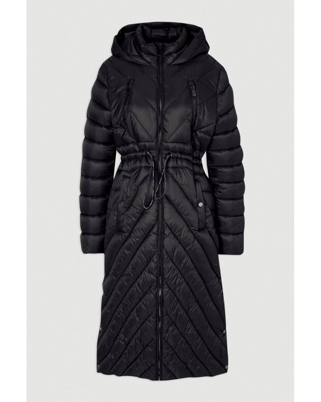 Karen Millen Black Lightweight Knee Length Packable Coat
