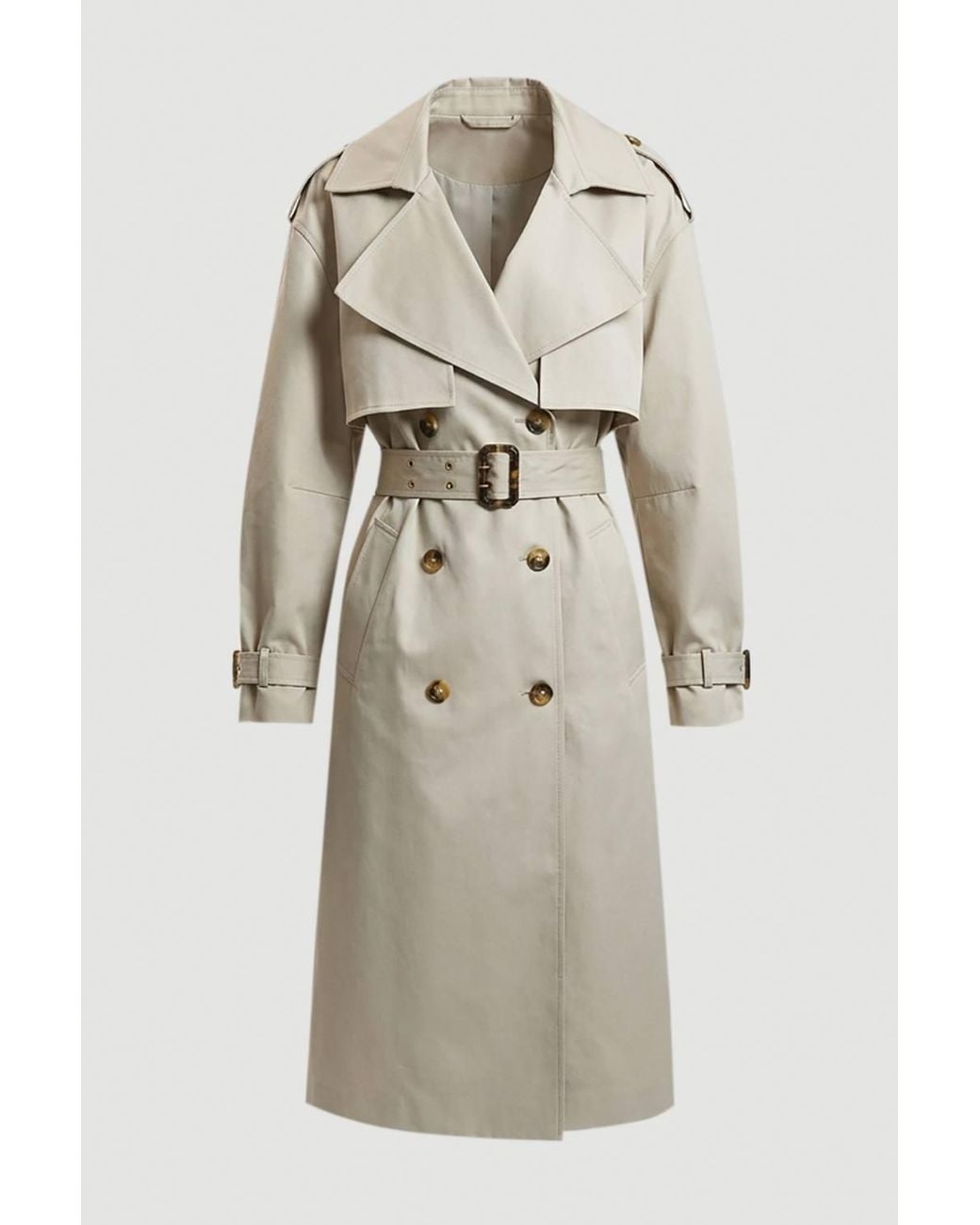 Karen Millen Natural Belt Detail Trench Coat