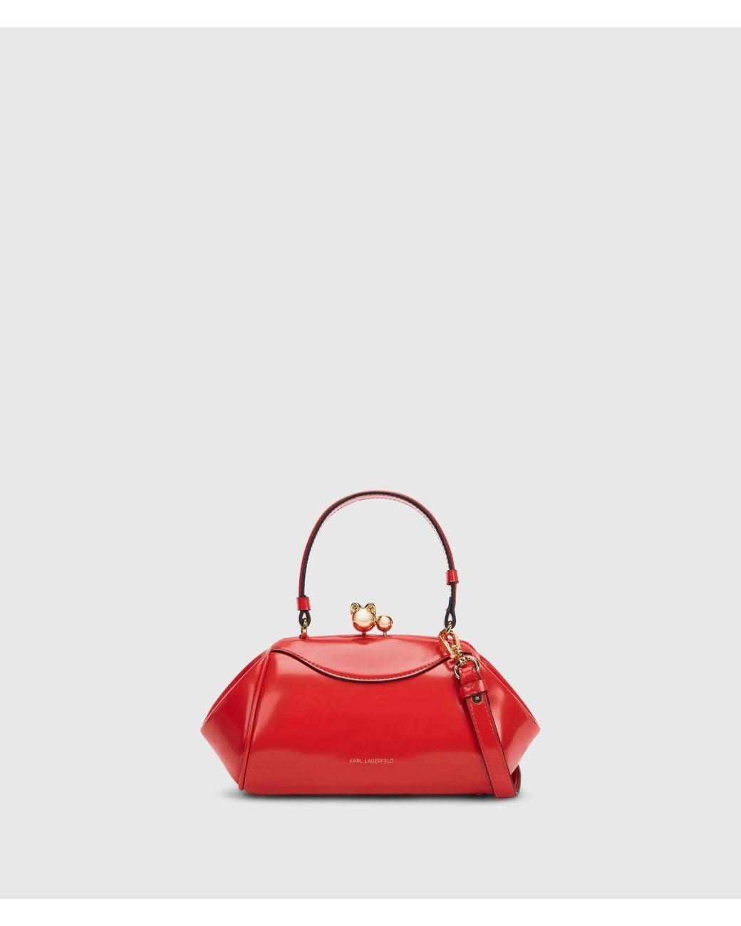 Karl Lagerfeld Red K/Bisous Kiss-Lock Bag