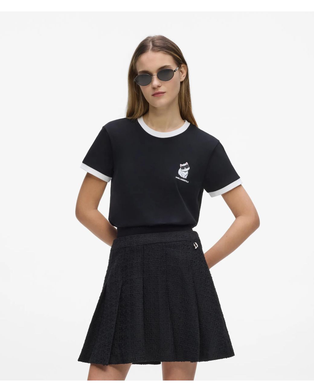Karl Lagerfeld Blue Ikon Choupette Slim-Fit T-Shirt