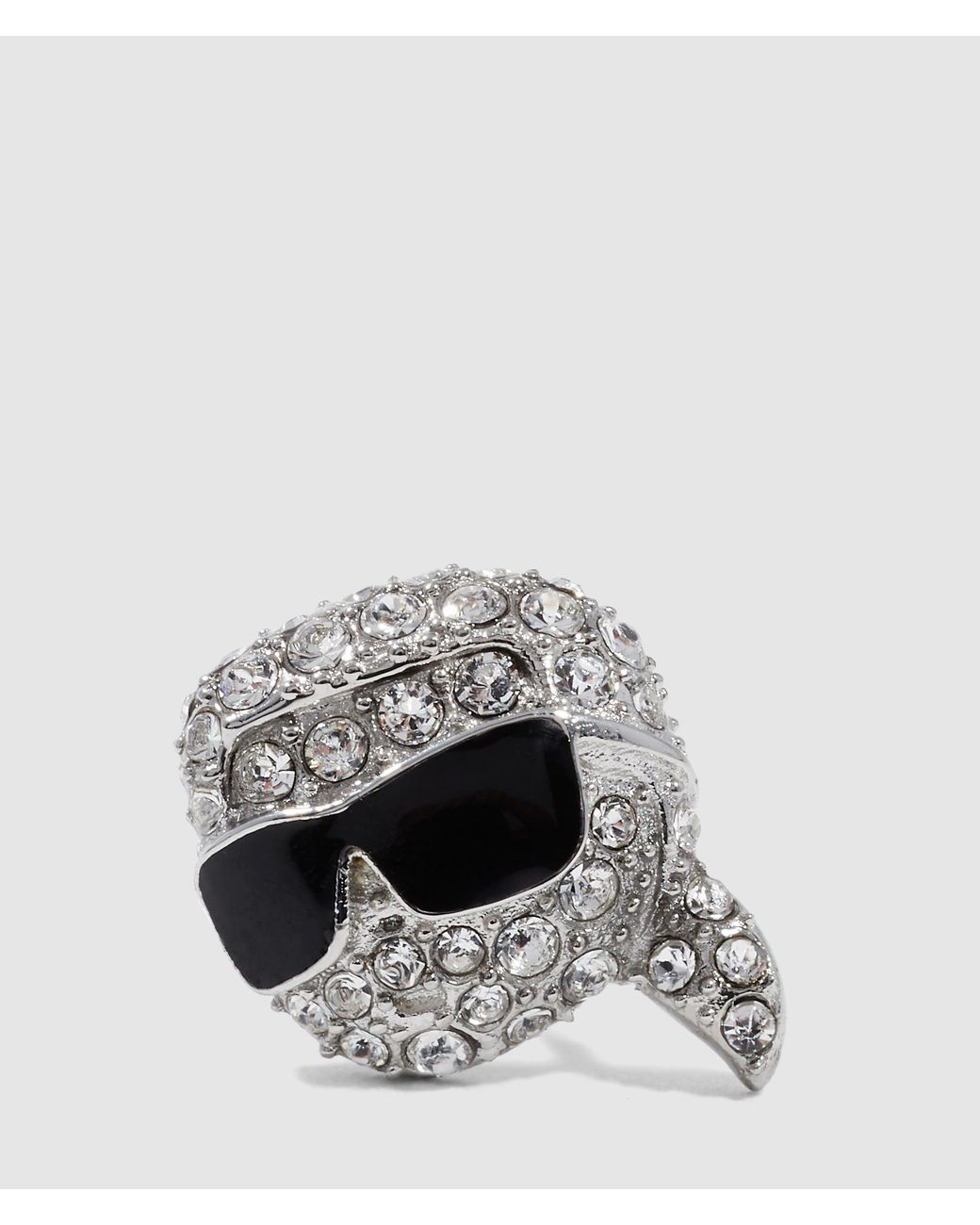 Karl Lagerfeld White Ikon Stud Earrings