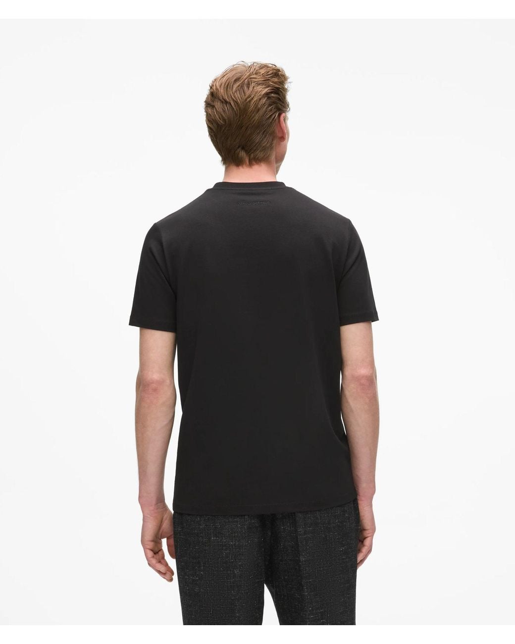 Karl Lagerfeld Black Kameo Crew Neck T-Shirt for men