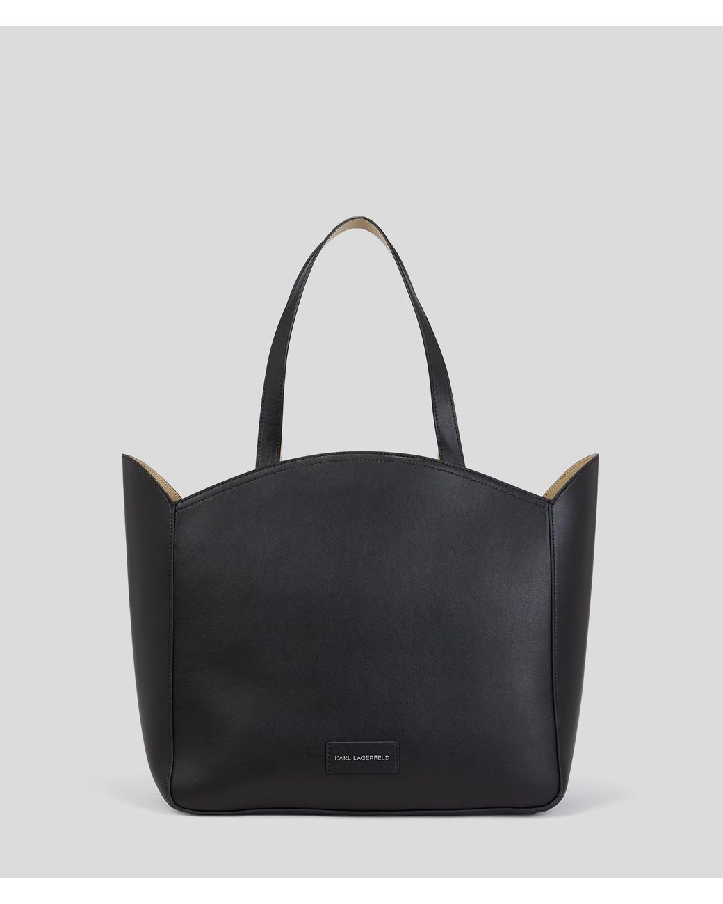 Karl Lagerfeld K circle Embossed Logo Large Tote Bag in Black
