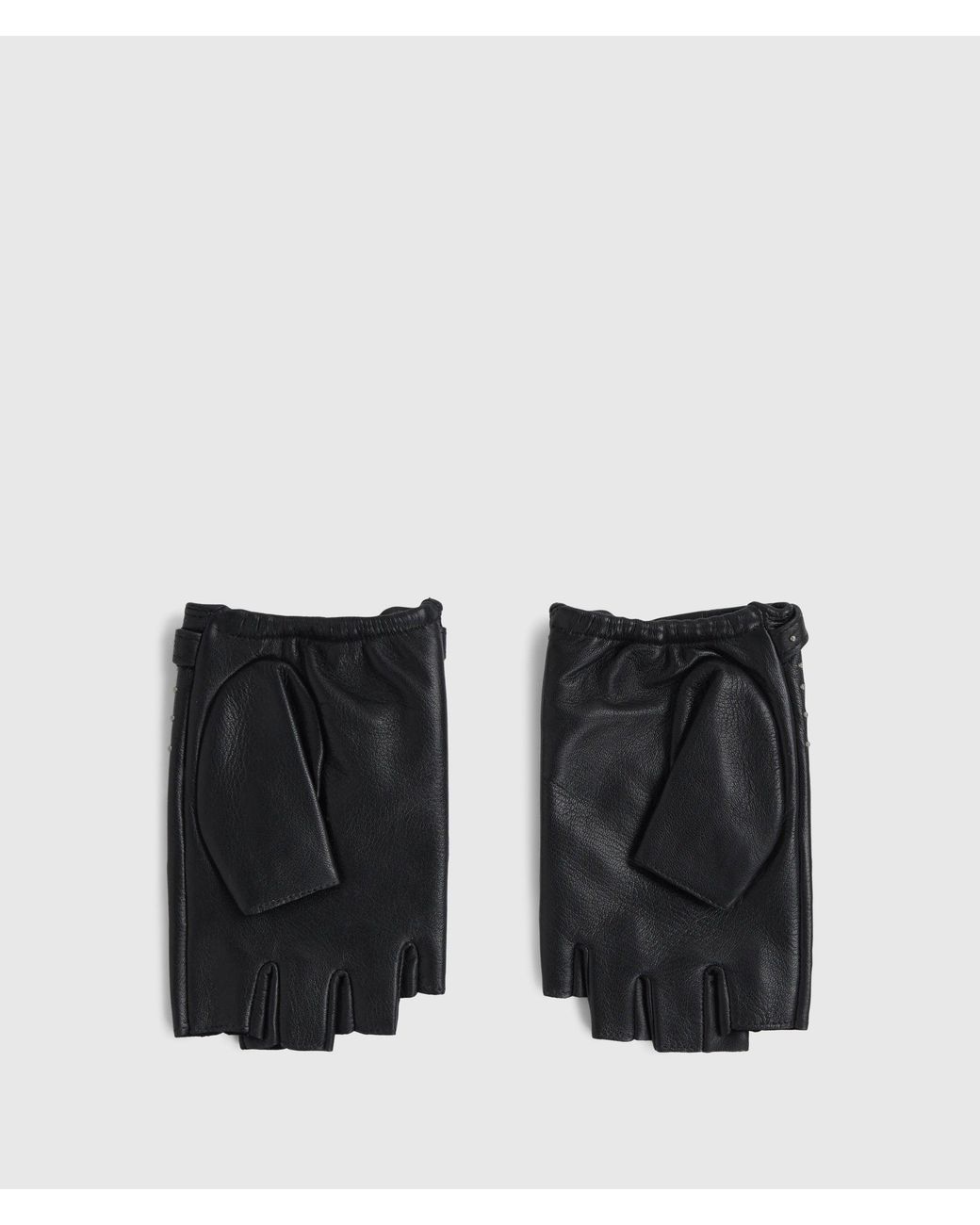 Karl Lagerfeld Black K/Autograph Studded Fingerless Gloves