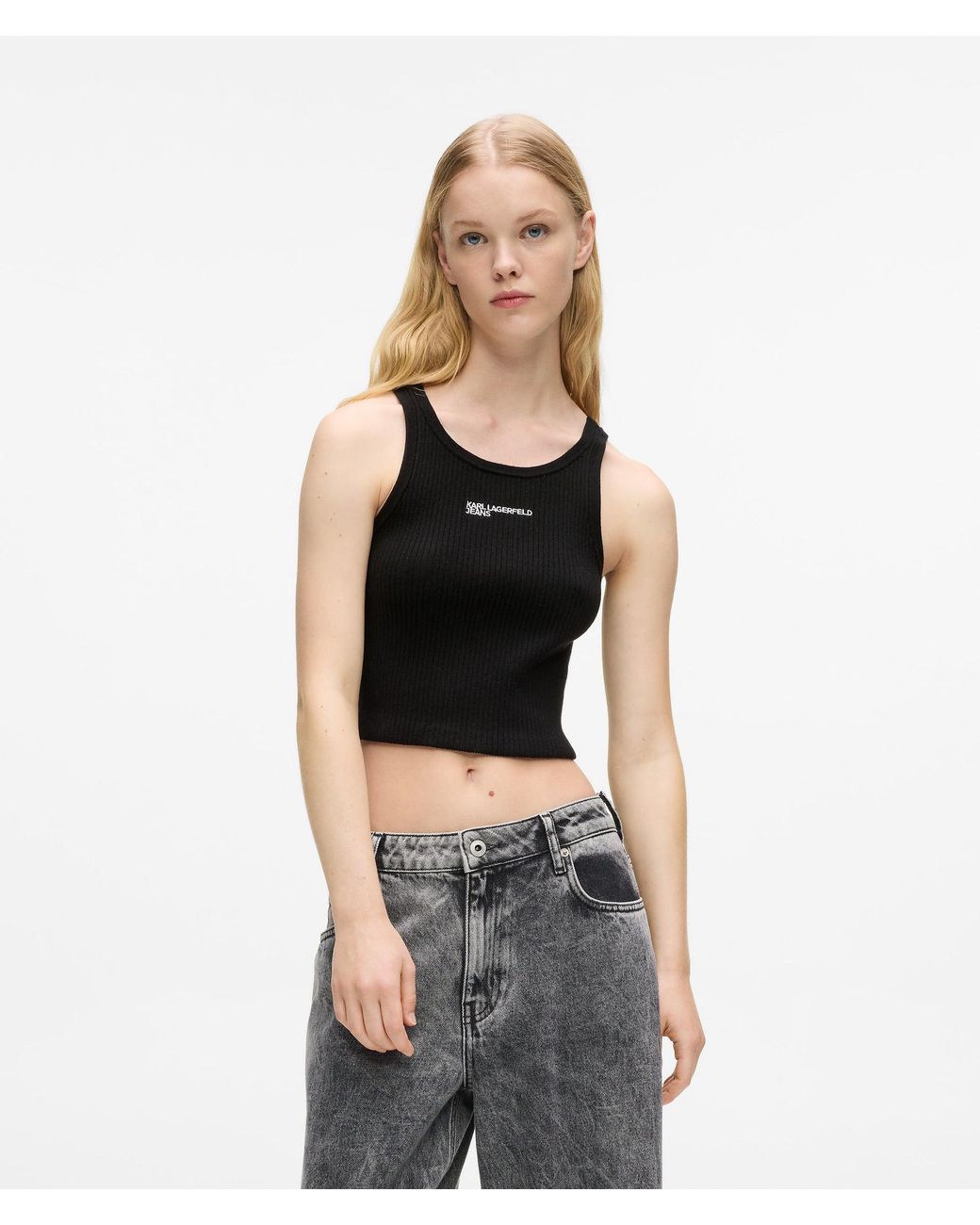 KL Jeans Black Knitted Tank Top