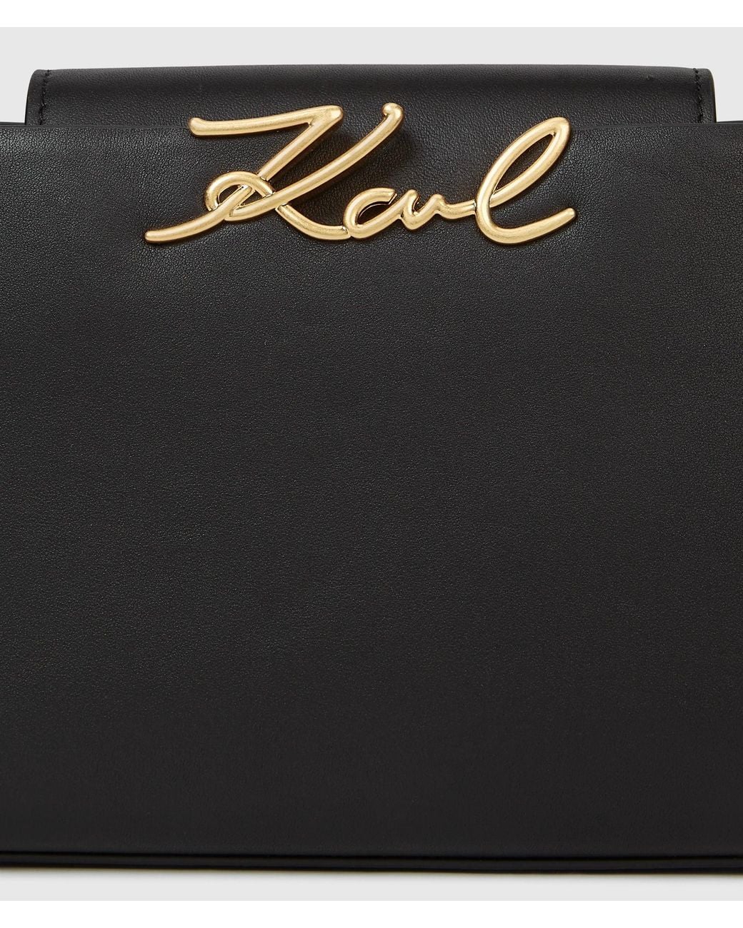 Karl Lagerfeld Black K/Signature Mini Top Handle Bag